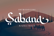 Sabana, an Arabic Style Font, a Script Font by Motokiwo (Thumbnail 1 of 10)