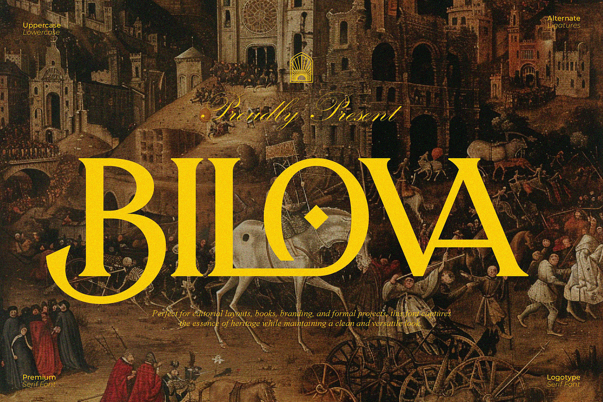 Bilova || Retro Vintage Serif Font, a Script Font by Ermedia Studio (Photo 1 of 10)