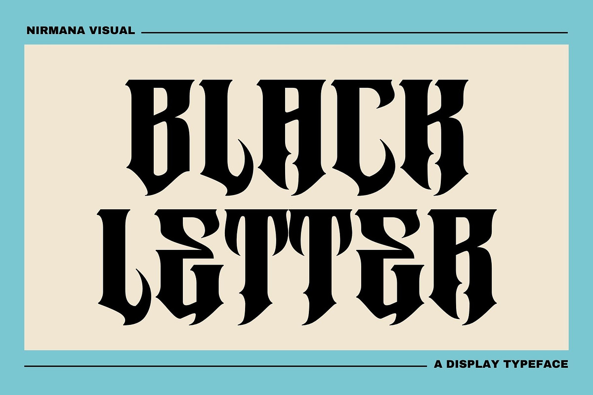Metrim - Logo Font, a Blackletter Font by Nirmana Visual (Photo 8 of 16)