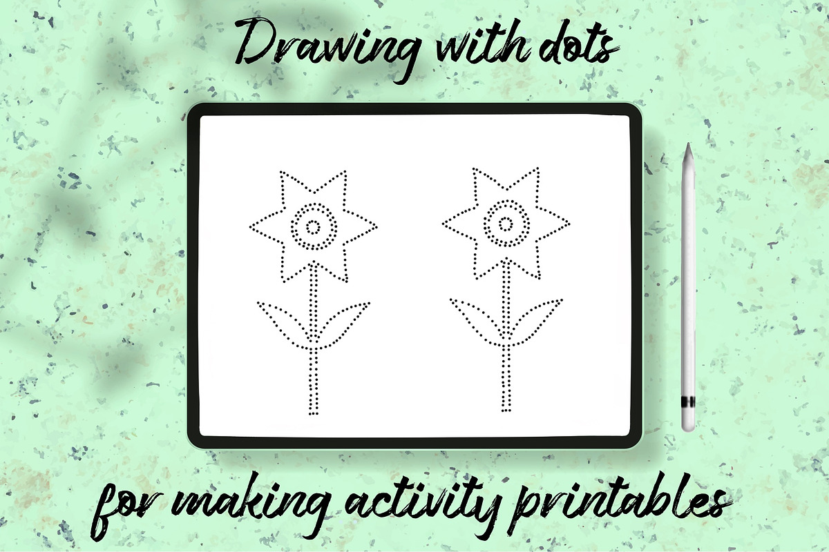 Dots and lines Procreate brushes, a Graphic by Olga Brinza (Photo 2 of 6)