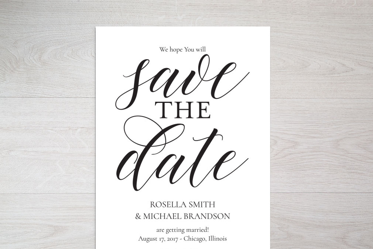 Save the Date Template SHR211, an Invitation Template by Shafura_Wedding (Photo 3 of 5)