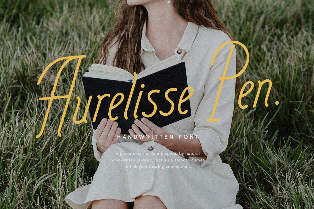 Aurelisse Pen Handwritten Font, a Handwritten Font by Letterhend Studio (Photo 1 of 9)