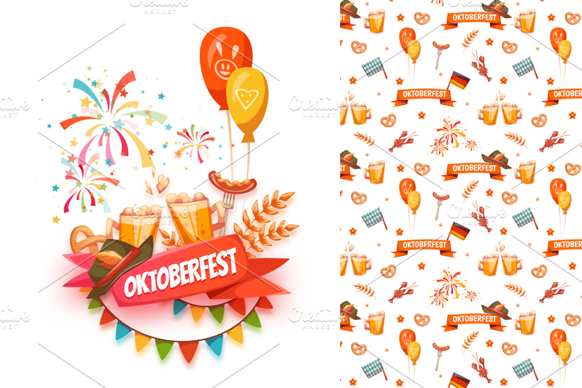 Oktoberfest banner set, a Food Illustration by Cattleya (Photo 3 of 5)
