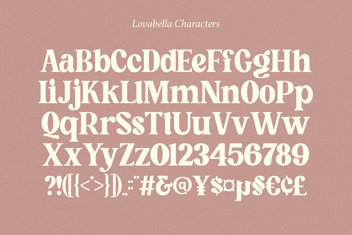 Lovabella - Retro Classy Serif Font, a Serif Font by Aksapix Studio (Photo 9 of 10)