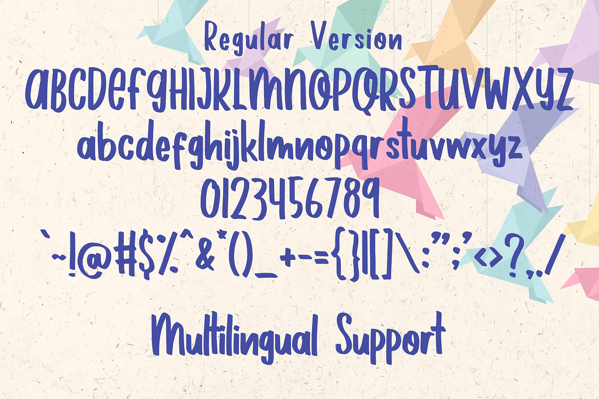 1000 Wishes Origami Font preview 5