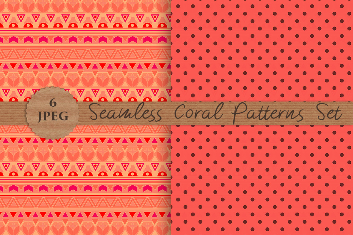 CORAL seamless patterns set, a Pattern Graphic by Futurel (Photo 3 of 4)