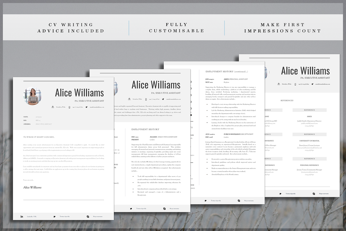 Professional Resume Template, a Resume Template by introDuice - CV / Resumes (Photo 7 of 7)