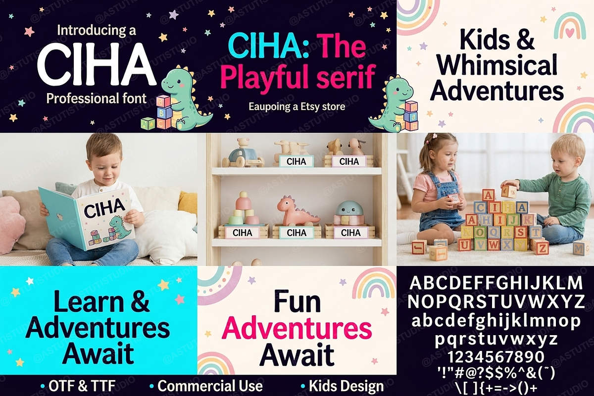 Ciha – Elegant Serif Typeface, a Serif Font by Astuti Studio (Photo 10 of 25)