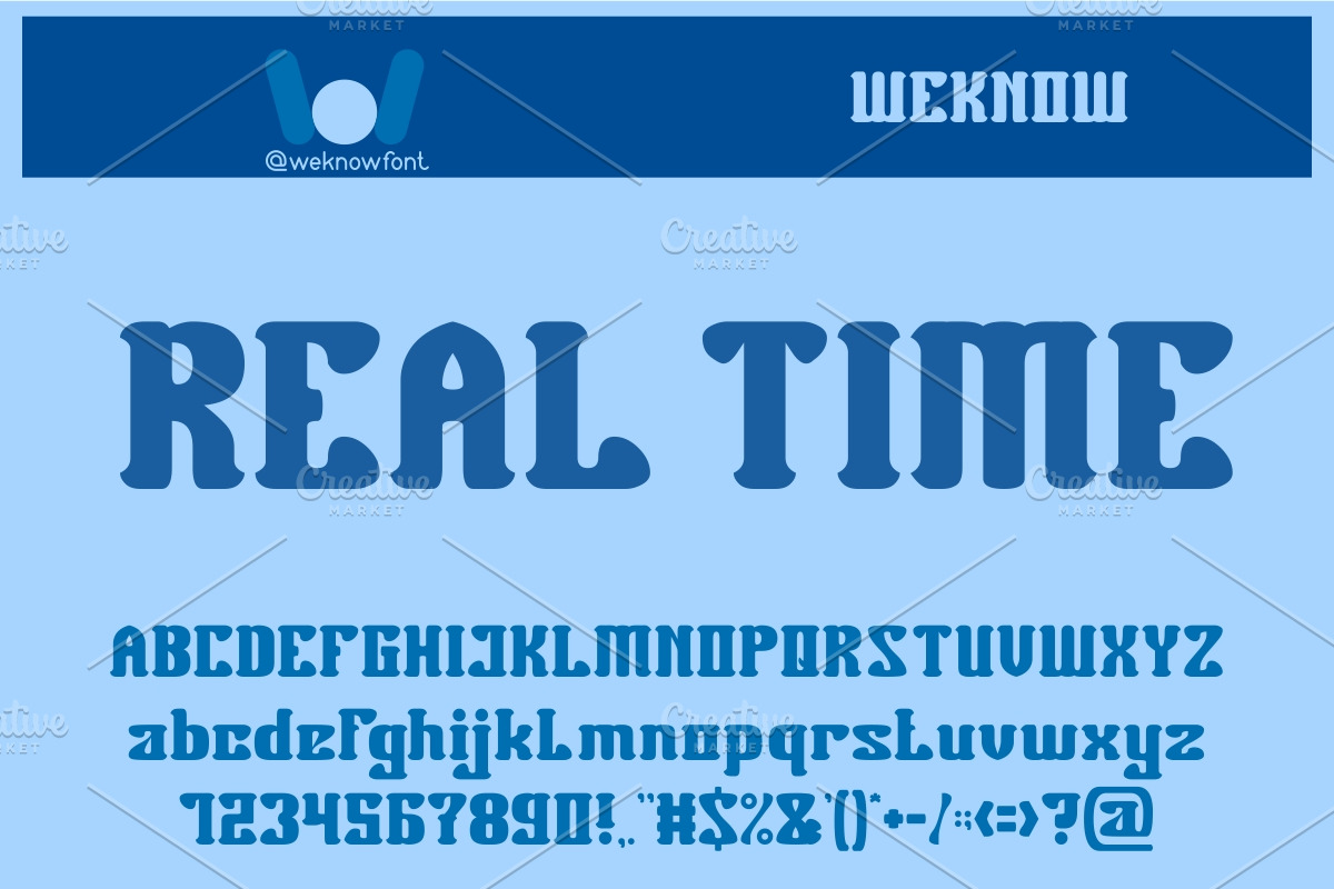 Real time font, a Font by weknow (Photo 1 of 5)