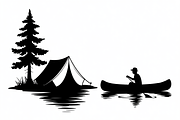 camping and canoe lake vector, an Illustration by Amazin_art (Thumbnail 12 of 17)