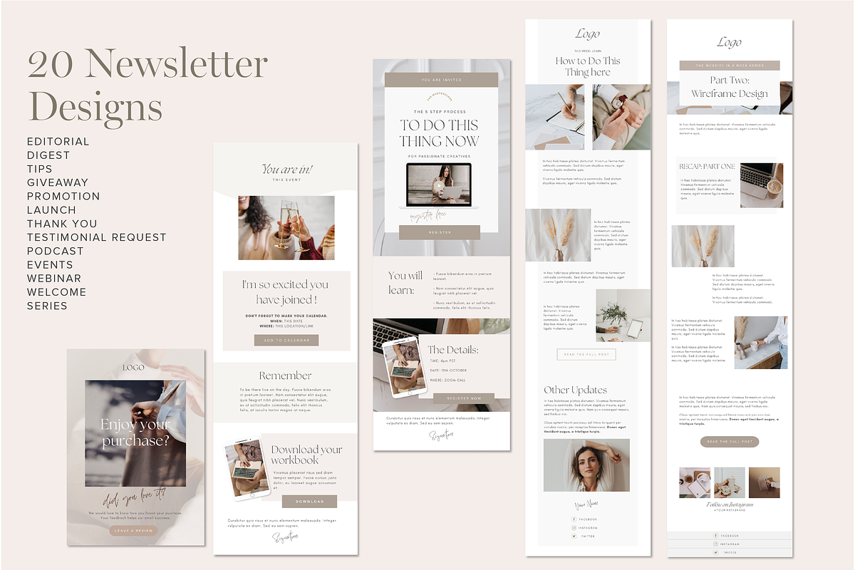 Canva Email Newsletter Templates, an Email Template by Tabitha Emma (Photo 2 of 10)