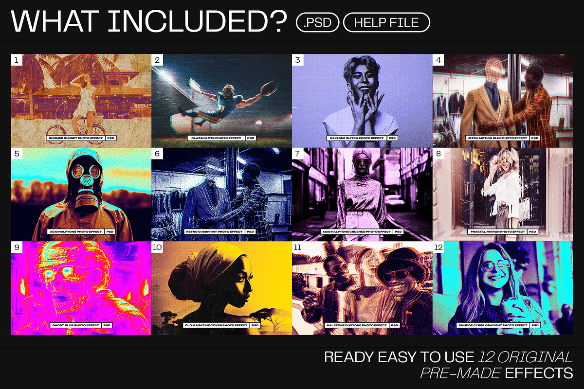 12 Photo Effect Templates, a Layer Style Add-On by iDoodle Studio (Photo 2 of 6)
