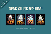 Halloween ghost with pumpkins., an Animal Illustration by KENO Mascots (Thumbnail 5 of 5)