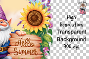 Summer Gnome Clipart 10 PNG, a Graphic by Clipart Bloom (Thumbnail 10 of 11)
