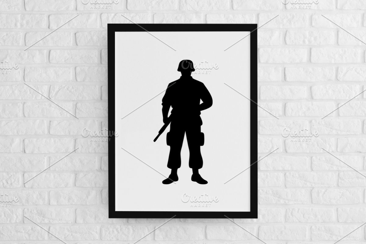 Soldier Silhouettes SVG, a Work Illustration by newminddesign (Photo 2 of 3)