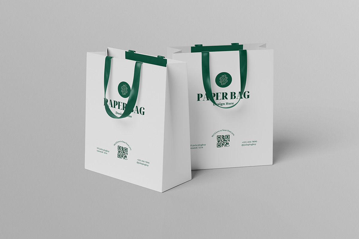 Paper Bag Mockup, a Packaging Mockup by Pikachudesign (Photo 5 of 5)