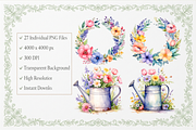 Watercolor Spring Flowers Collection, an Illustration by Print Haven (Thumbnail 3 of 6)