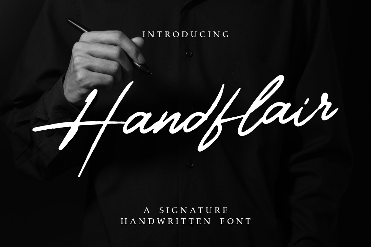 Handflair Signature Font, a Handwritten Font by PutraCetol Studio (Photo 1 of 5)