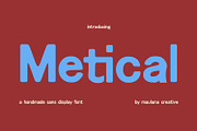 Metical Handmade Sans Display Font, a Sans Serif Font by Maulana Creative (Thumbnail 1 of 6)