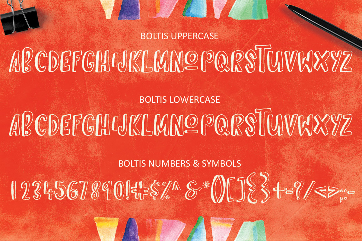 Boltis Font preview 2