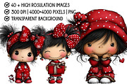 Cute Christmas Baby Girl Clipart, an Illustration by Pixels.Craft (Thumbnail 4 of 6)