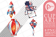 Patriotic Patchwork Sublimation, a Seasonal Illustration by Artnoy (Thumbnail 12 of 18)