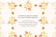 Autumn Watercolor Seamless Patterns, a Pattern Graphic by Nadia Semyroz (Thumbnail 1 of 8)