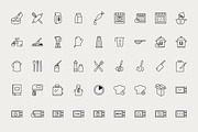 Cooking and kitchen utilities icons, an Outline Icon by mayrum (Thumbnail 3 of 3)