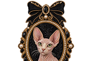 Sphynx Cat Locket Png