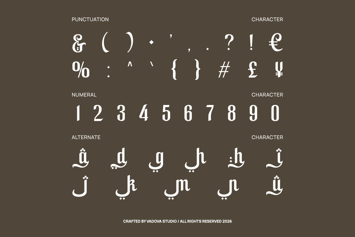 Qadimah Decorative Islamic Font, a Serif Font by Vadovastd (Photo 5 of 11)