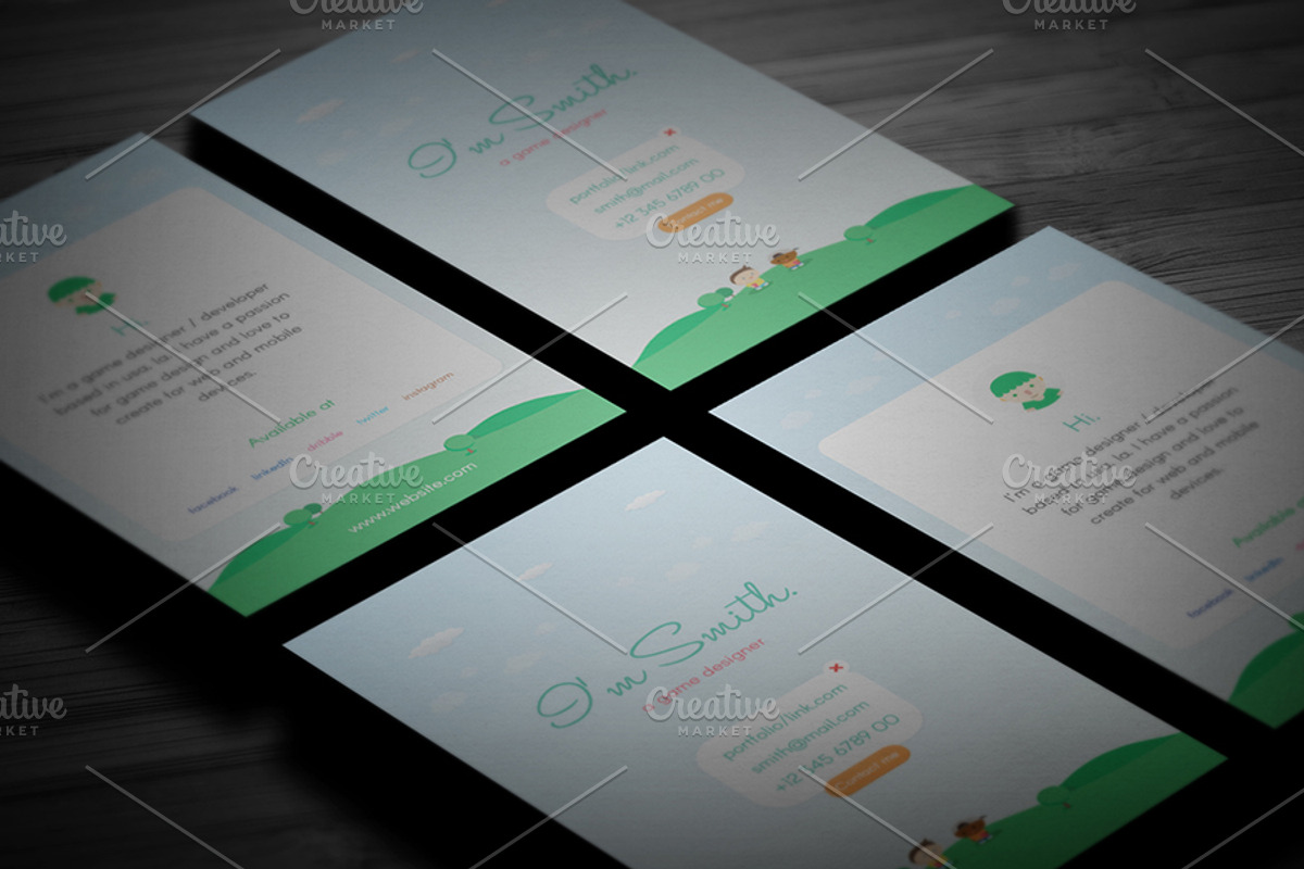 Game Designer Business Card, a Business Card Template by Awns Creators (Photo 3 of 5)
