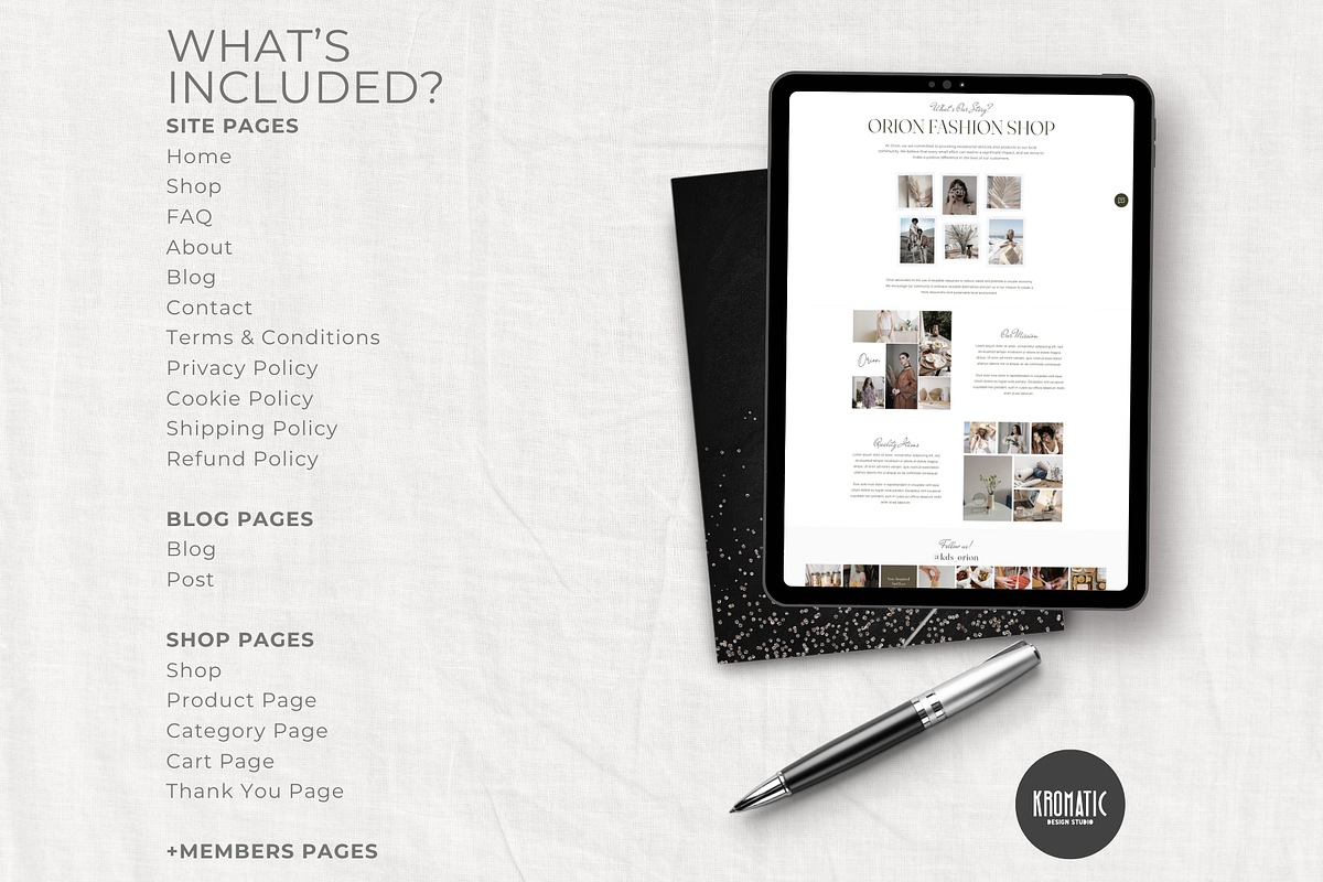 Wix Website Online Clothing Store, a Wix Template by Kromatic Design Studio (Photo 5 of 10)