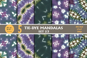 Tie Dye Mandalas Set 23