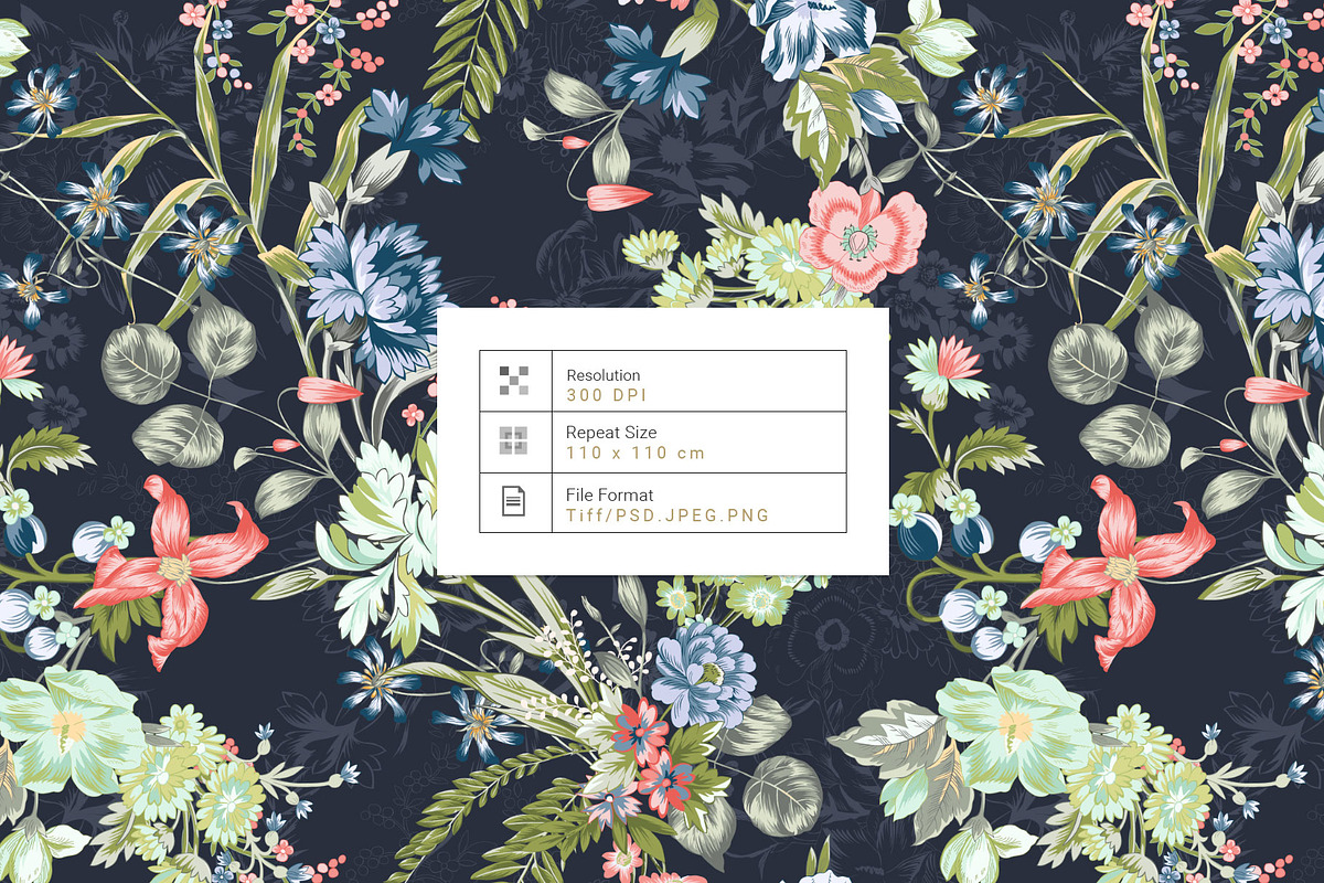 Meadow Flowers Floral Pattern, a Pattern Graphic by Pink Linen (Photo 2 of 12)