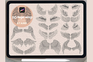 Angel Wings brush stamp PROCREATE