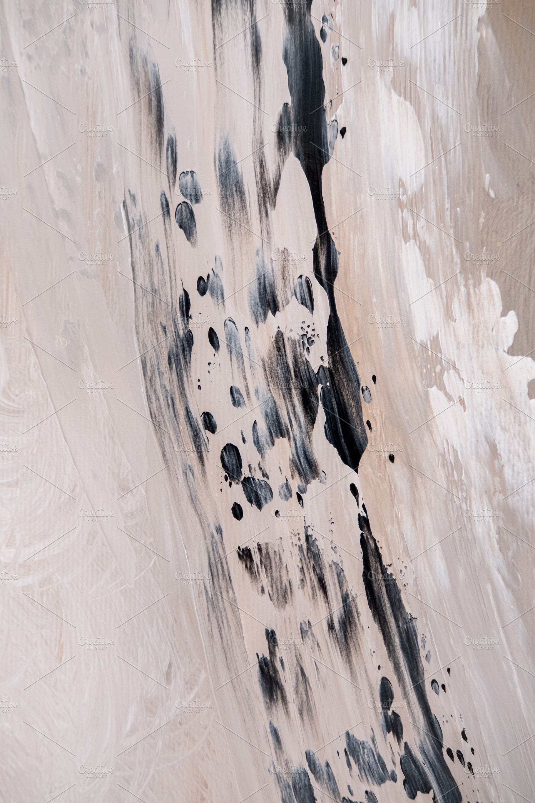 Art wall abstract painting strokes blending canvas, a Background Photo by Photo Drive Studio