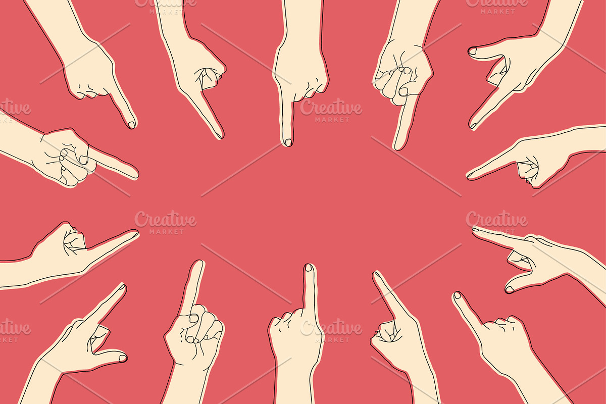 Hands with Pointing Fingers, a Person Illustration by PsychocheArt (Photo 2 of 3)