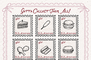 Fast Food Clipart, Burger Doodles, an Object Illustration by The October Creative (Thumbnail 6 of 6)