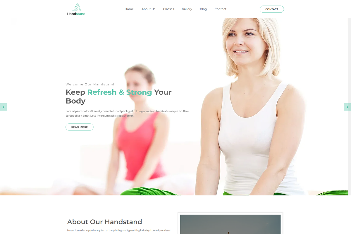 Gym & Fitness Template - Handstand, a Bootstrap Template by HasThemes (Photo 3 of 3)