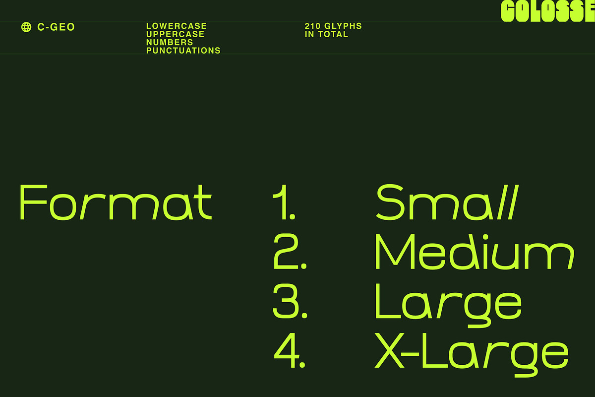 c-geo display typeface, a Sans Serif Font by Colosse Foundry (Photo 5 of 6)