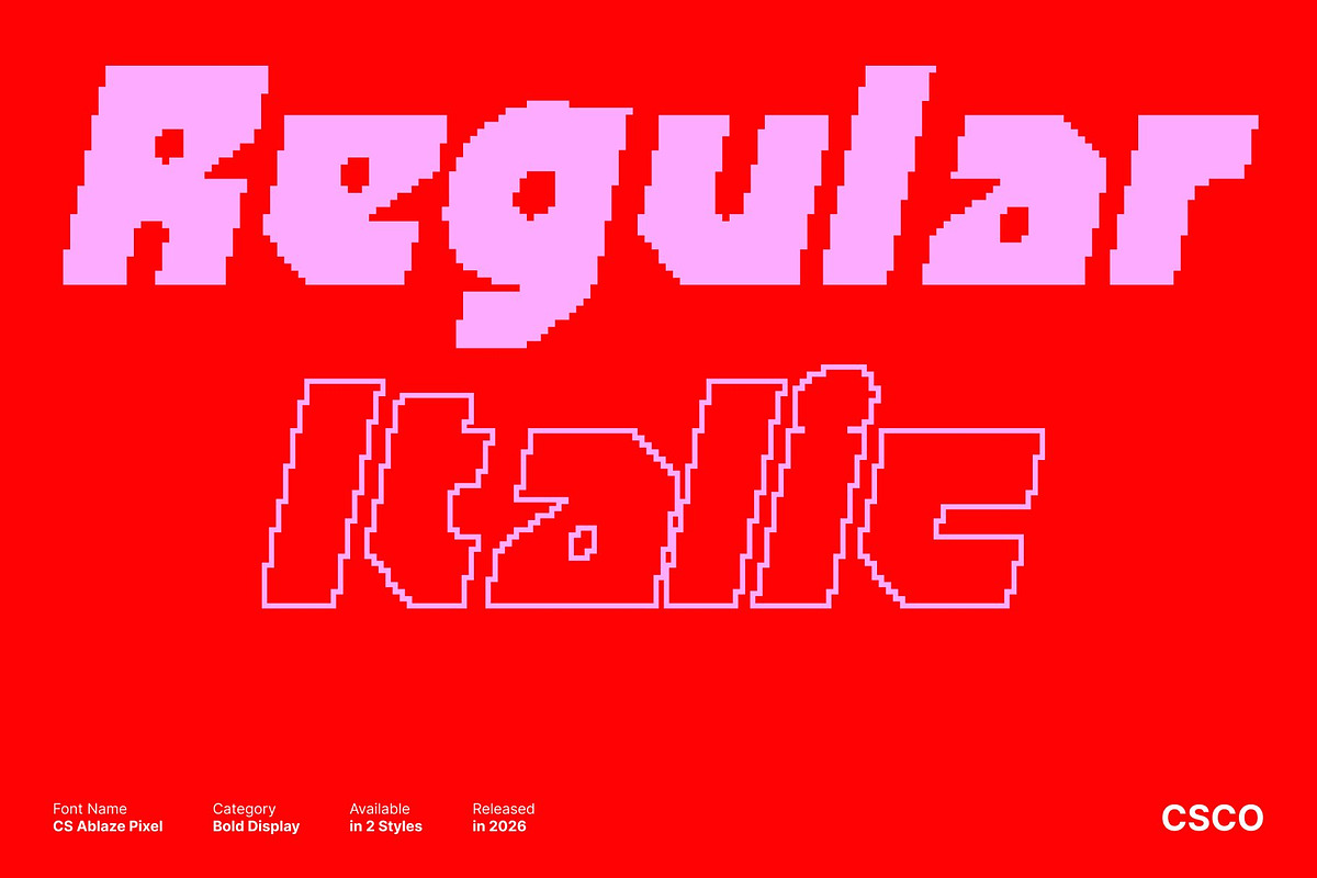 CS Ablaze Pixel, a Sans Serif Font by Craft Supply Co. (Photo 4 of 8)