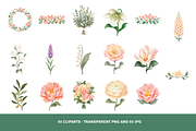 50 Gradient Wedding Floral Clipart, a Decorative Illustration by Luxe (Thumbnail 3 of 4)