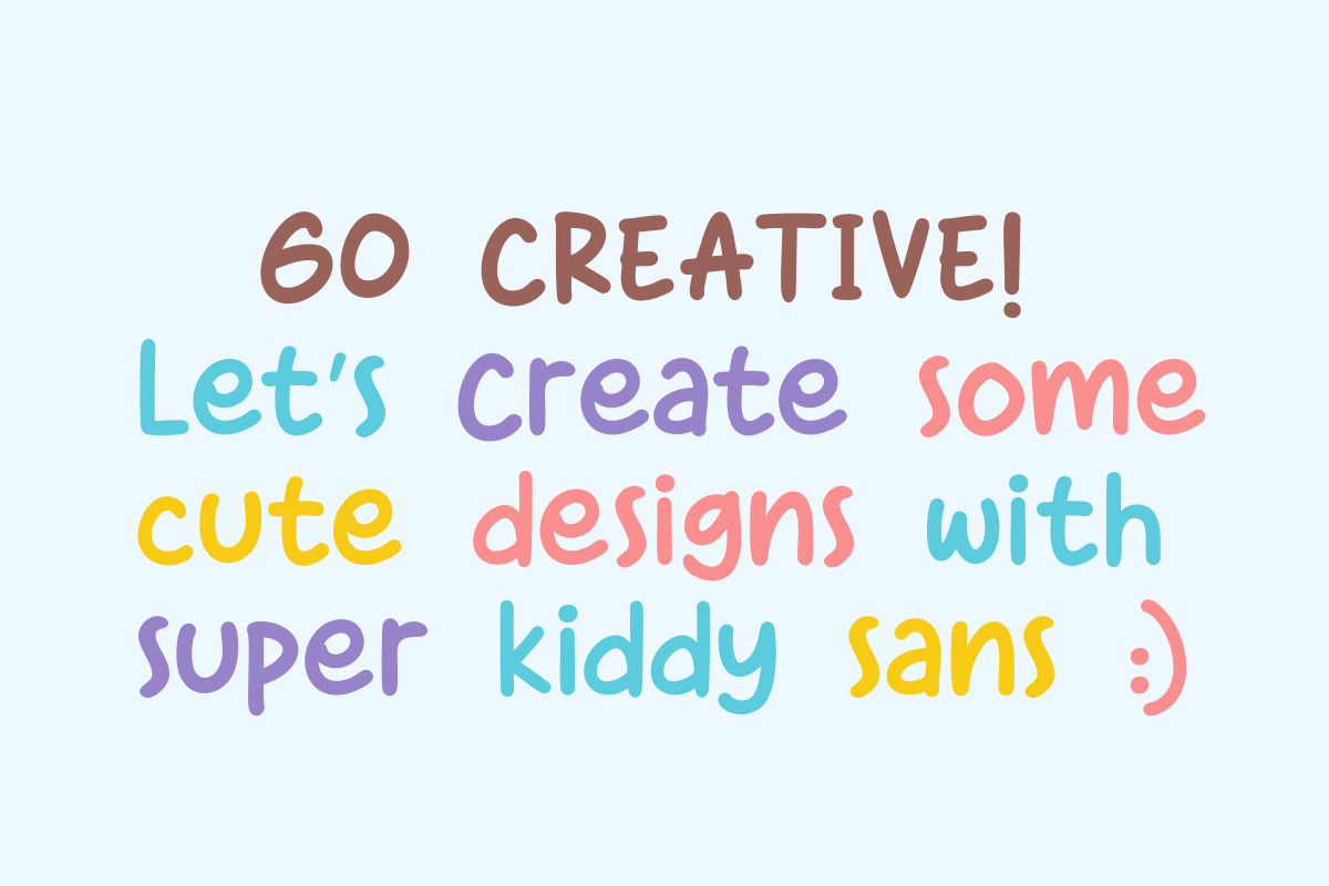 Super Kiddy Sans | Cute-Font, a Sans Serif Font by Scratch Design (Photo 10 of 13)