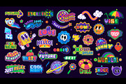 Trippy groovy y2k stickers, labels, a Decorative Illustration by Buch&Bee (Thumbnail 3 of 3)