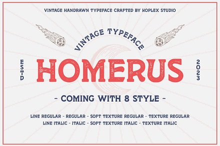 Homerus - Vintage Handrawn Typeface, a Blackletter Font by Koplexs Studio