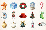 Christmas Timeless Winter Clipart, a Graphic by Libby Wishes (Thumbnail 7 of 7)