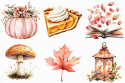 Peach Colored Autumn Clipart, an Illustration by Craft Nest (Thumbnail 2 of 6)