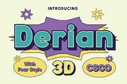 Derian 3D, a Sans Serif Font by Craft Supply Co. (Thumbnail 1 of 8)