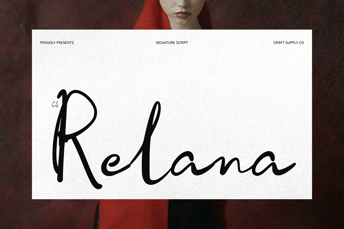 CS Relana - Signature Script Font, a Script Font by Craft Supply Co. (Photo 1 of 8)