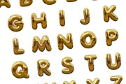 Gold foil balloon font, a Handwritten Font by ink drop (Thumbnail 2 of 4)